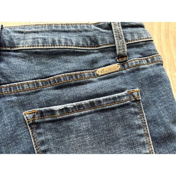 KanCan Los Angeles leopard distressed jean shorts size M - Picture 6 of 11